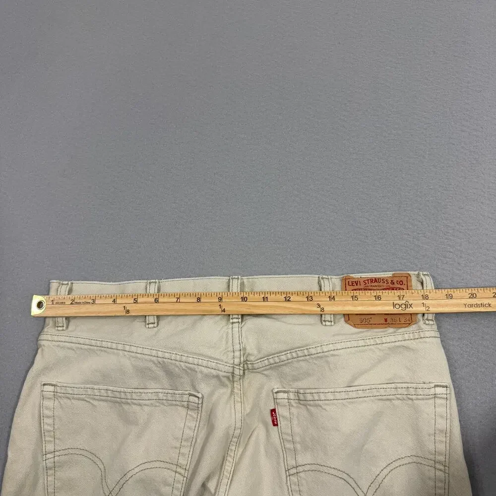 Vintage Levis 505 Regular Fit Jeans Men's 38x34 (Fits 36x33) Cream y2k 2008